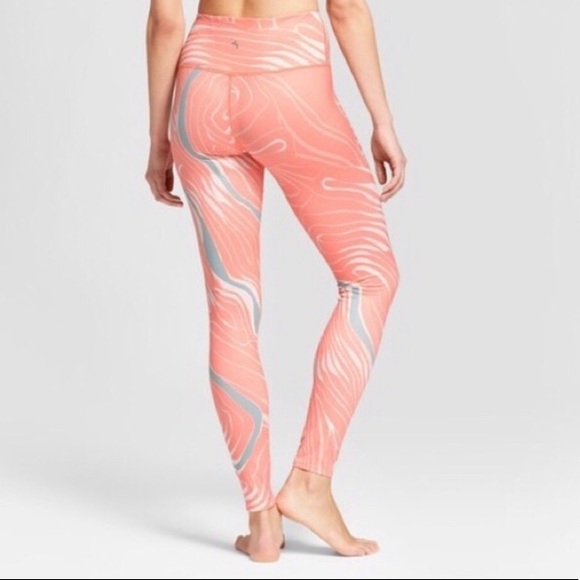 Joy Lab Coral Peach Leggings XS Full Length New - Picture 2 of 2